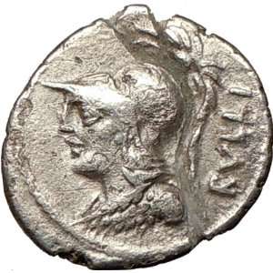 Roman Republic Rullus MINERVA CHARIOT HORSE 100BC Rare Ancient Silver 