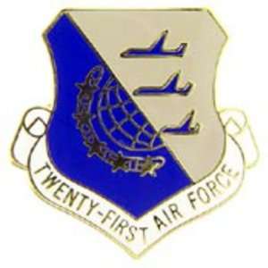  U.S. Air Force 21st Air Force Shield Pin 1 Arts, Crafts 