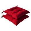 Piece Outdoor Tufted Seat Pad/Dining/Bistro Cushion Set   Red