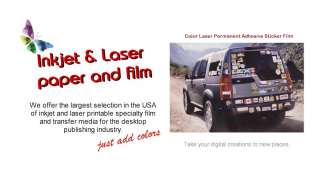 Color Laser White Glossy Bumper Sticker Printer Media  