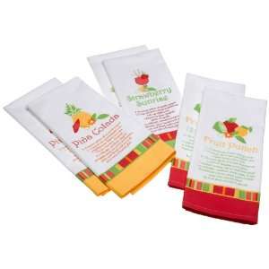  DII Fresh Fruit Drinks Mixed Kitchen Towel, Set of 6
