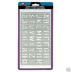 NEW ONE INCH ALPHABET AND NUMBER STENCIL  