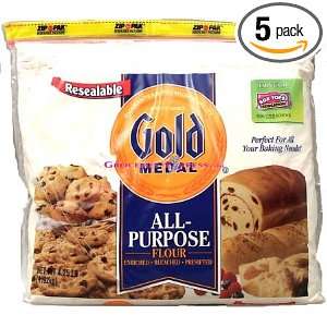 Gold Medal All Purpose Flour, Zip Pack, 68 Ounce (Pack of 5)  