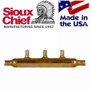 port 1/2 PEX Plumbing Manifold Sioux Chief OPEN  