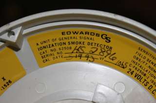 EST EDWARDS 6250B IONIZATION SMOKE DETECTOR HEAD  