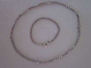 Tiffany & Co. Set of Sterling Silver Venetian Necklace and Bracelet 