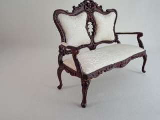 Victorian Settee Antique Style Miniature Sofa Early Bespaq Vintage 