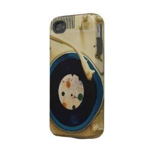  Vintage Record player Iphone 4 Tough Cover Cell Phones 