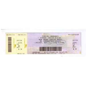   CONCERT TICKET  A ROCK MUSIC COLLECTIBLE & SOUVENIR 