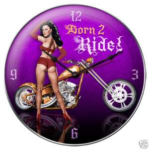 Born To Ride very nice metal clock auto/garage/shop  