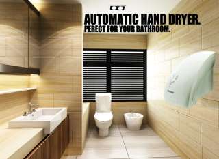 Automatic Hand Dryer Hands Free Electric Infrared Commercial Bathroom 