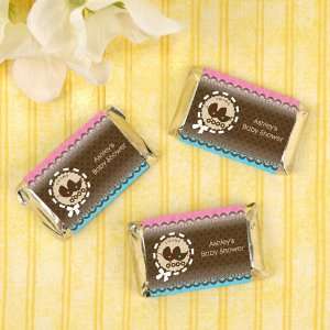 Twin Baby Carriages 1 Boy & 1 Girl   20 Mini Candy Bar Wrapper Sticker 
