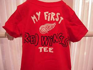 NWT NHL Reebok Toddle My First Red Wings Tee   2T 4T 883299081727 