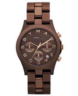 Marc by Marc Jacobs Watch, Womens Chronograph Henry Brown Ion Plated 