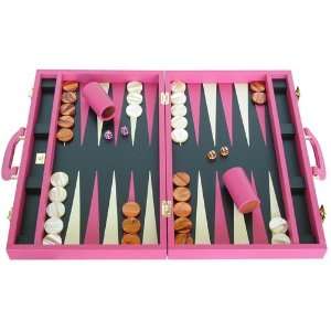 Leather Backgammon Set by Zaza & Sacci   (20 Attache Case, Board Game 