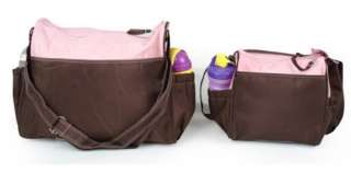 4Pcs Carters Baby Changing Diaper Nappy Bag Shoulder Handbag Brown 