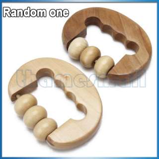 Wooden Ball Body Massager Hand Roller Therapy Relaxing  