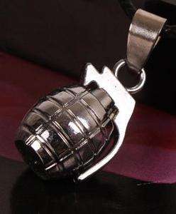   Stainless Steel Pendant Grenade Necklace Ball Chain Necklace  