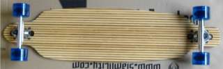 HOT NEW Bamboo Striped LONGBOARD SKATEBOARD COMPLETE CRUISER DROP THRU 