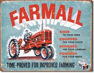 Farmall Model A Farm Tractor Logo Barn Garage Tin Sign  