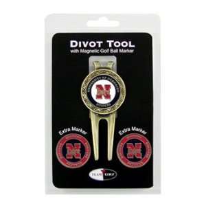   Cornhuskers Divot Tool Set with 3 Ball Markers