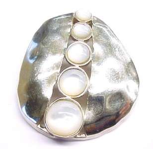BARSE ~ Mother of Pearl / Sterling Silver Handmade Fashion Slide 