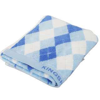 NEW Bath Classic Rhombus Style Cotton Towel Blue  