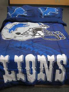 pcs NFL Detroit Lions ((Old Logo)) Licensed Twin/full Comforter Set 