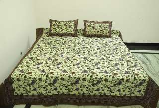 Sheets Bedspread Vintage Chenille Block Print 2 Pillow  