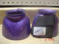 Rubber Bell Boots Purple Glitter Velcro Davis Mfg M  