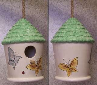 Bird House Ceramic Butterflies NEW  