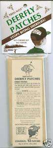 12 pk Deerfly Patches Deer Fly Insect Patch STOP BITES  