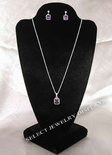 Black Velvet Necklace Display Jewelry 10 H  