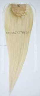 20 ponytail #613 100g HUMAN HAIR extensions blonde  