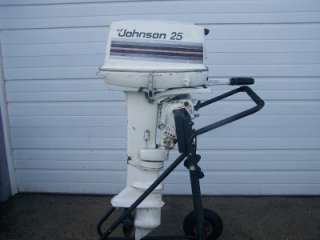 Johnson Evinrude 25 Hp Outboard Boat Motor Long Shaft  