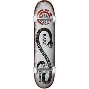  Element Bam Live Free Complete Skateboard   8.0 w/Raw 