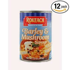 ROKEACH Barley & Mushroom, 15 Ounce Tins (Pack of 12)  