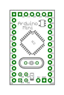 Arduino Mini ATmega168 Kits With Free USB Cable  