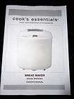 cooks essentials bread machine maker user manual bm2002 $ 8