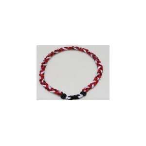  Baseball Titanium Necklace 20 inch Red / White Sports 