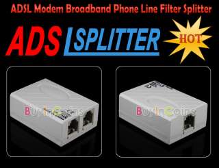 New ADSL Broadband Modem Phone Line Splitter Filter  