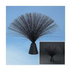   LED Lamp, Black Fibers and Base, Battery Operated