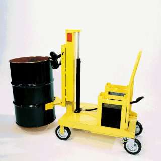  Drum Transporter Power lift model is equipped with a 24V battery 