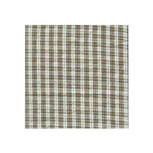    Brown and White Plaid Bed Skirt / Dust Ruffle