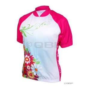  World Jerseys Womens Bella Fiori Cycling Jersey Pink; XS 