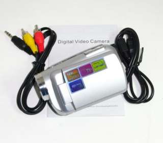 Mini Digital Video Camera DV Camcorder 12MP 4xZoom 1.8 LCD Silver 