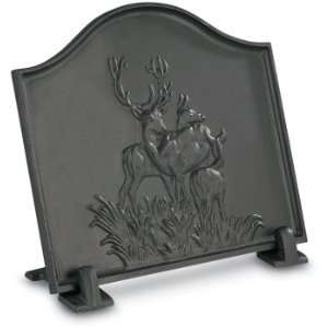  Deer Motif Cast Iron Fireback