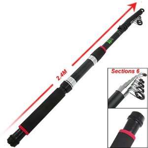 Como Black Foam Wrapped Handle Telescopic Fishing Pole Rod  