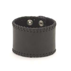  Black 52mm woven leather hand wristband cuff bracelet by 