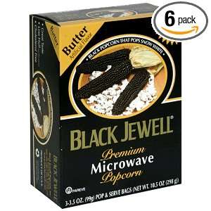Black Jewell Premium Microwave Popcorn, Butter, 10.5 Ounce Boxes (Pack 